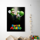 Affiche Imprimée sur Toile Luigi et Yoshi