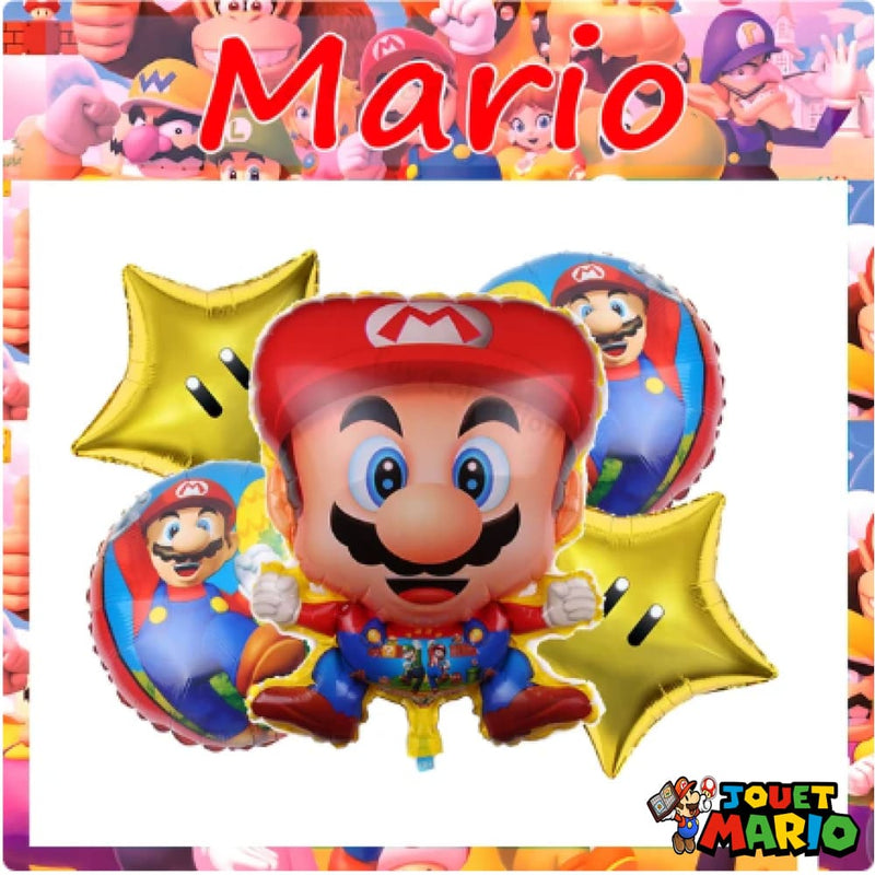 Ballon Helium Super Mario Bros x 5