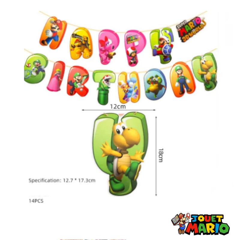 Bannière Joyeux Anniversaire Mario Kart