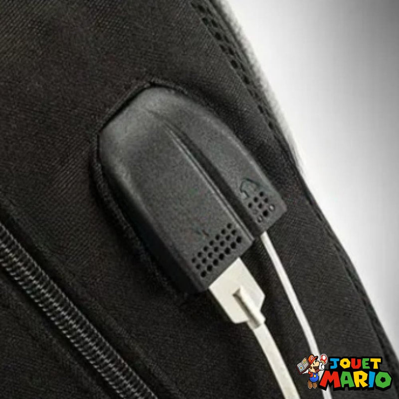 Cartable avec Port Usb Super Mario Bleu