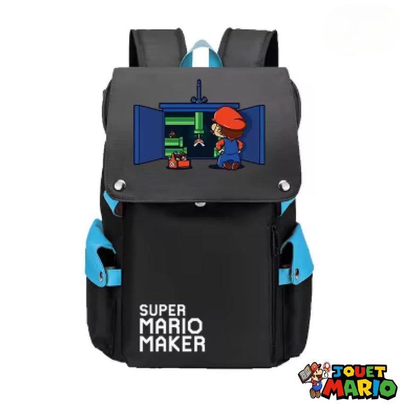 Cartable avec Port Usb Super Mario Bleu