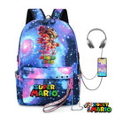 Cartable Avec Port Usb Super Mario Violet