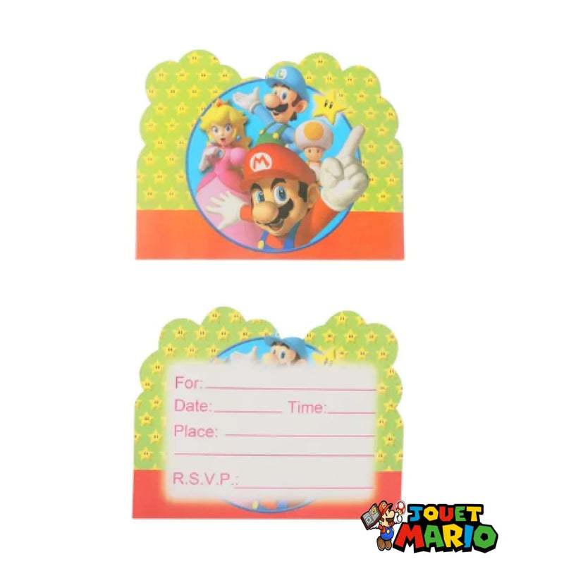 Carte D’invitation Pour Une Fête Mario
