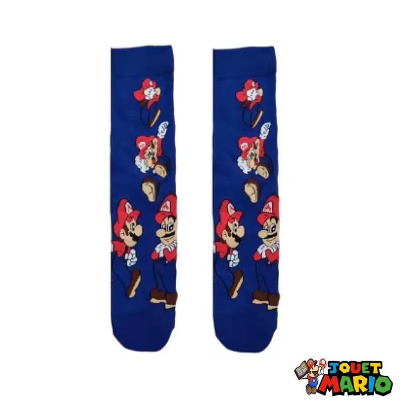 Chaussette Bleu du Monde de Mario