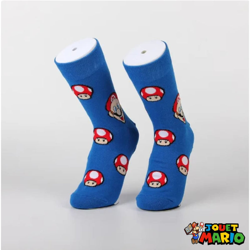 Chaussettes Bleues Mario