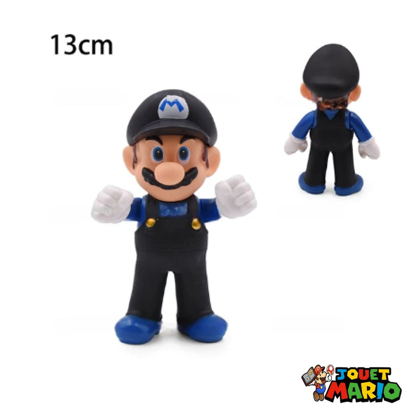 Figurine Super Mario En Noir Et Bleu