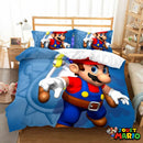 Housse de Couette Super Mario Bleu Ciel