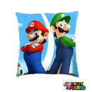 Housse de Coussin Décoratif Mario et Luigi
