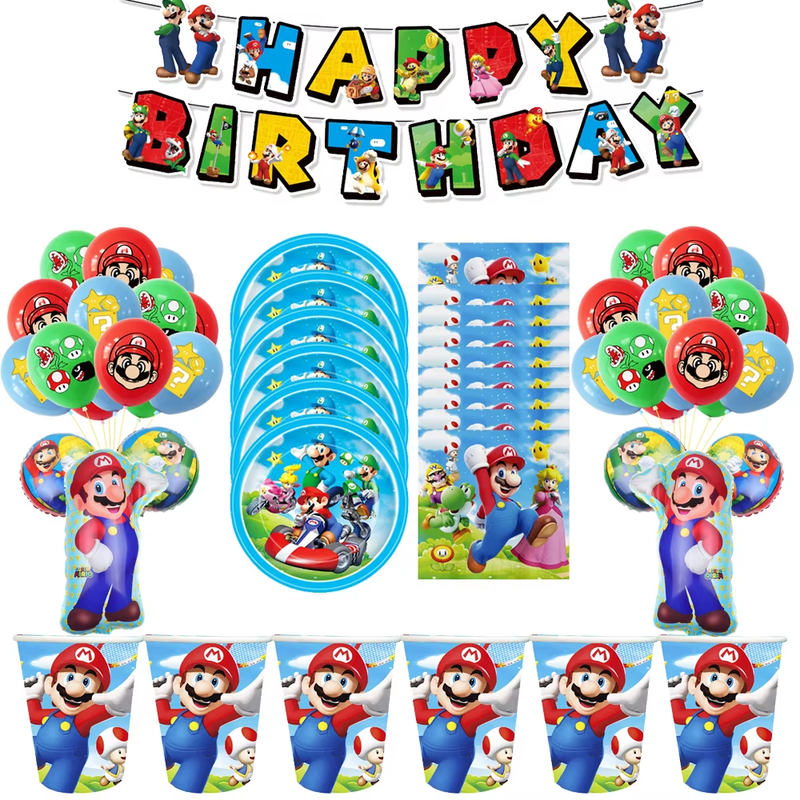 Décoration de table anniversaire Mario Kart