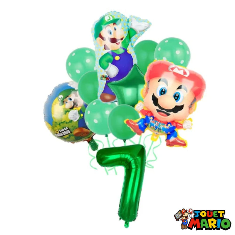 Kit Ballon Anniversaire Vert Mario