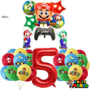 Mario Ballons Chiffres Anniversaire