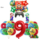 Mario Ballons Chiffres Anniversaire