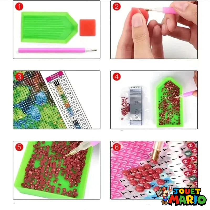 Peinture Diamant Mario pour Adultes et Enfants