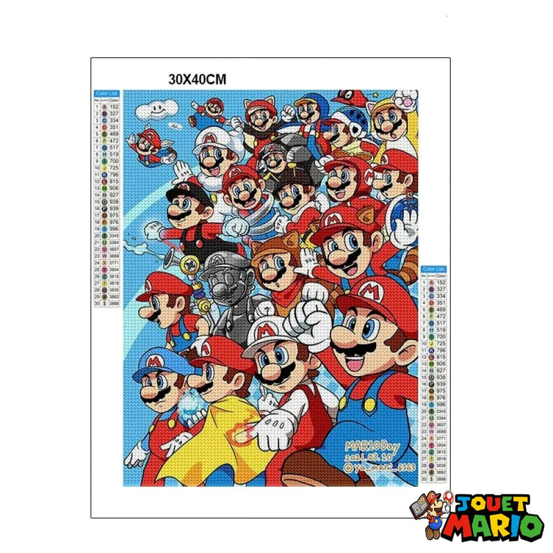Peinture Diamant Mario sans Cadre