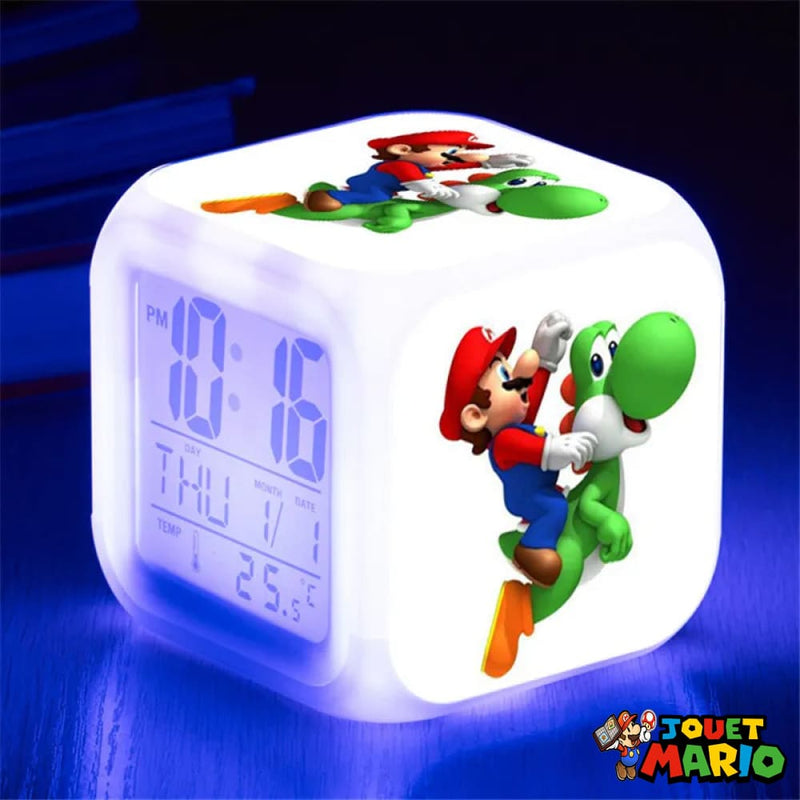 Réveil Mario Veilleuse Cube