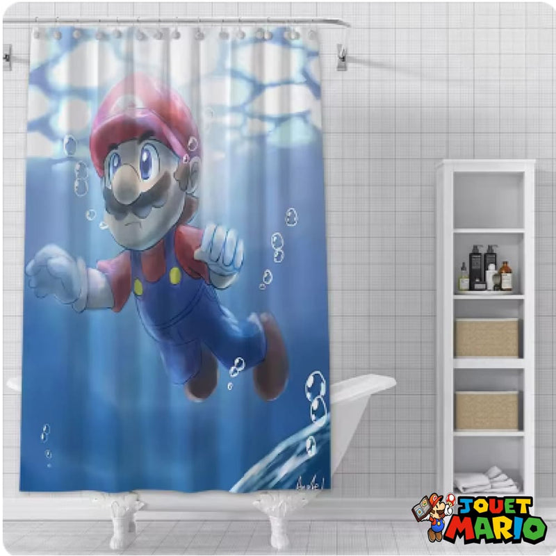 Rideau de Douche Mario Bros Bleu