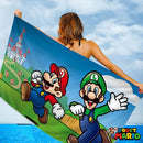 Serviette Plage Mario Luigi