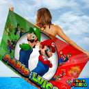 Serviette Plage Mario Luigi