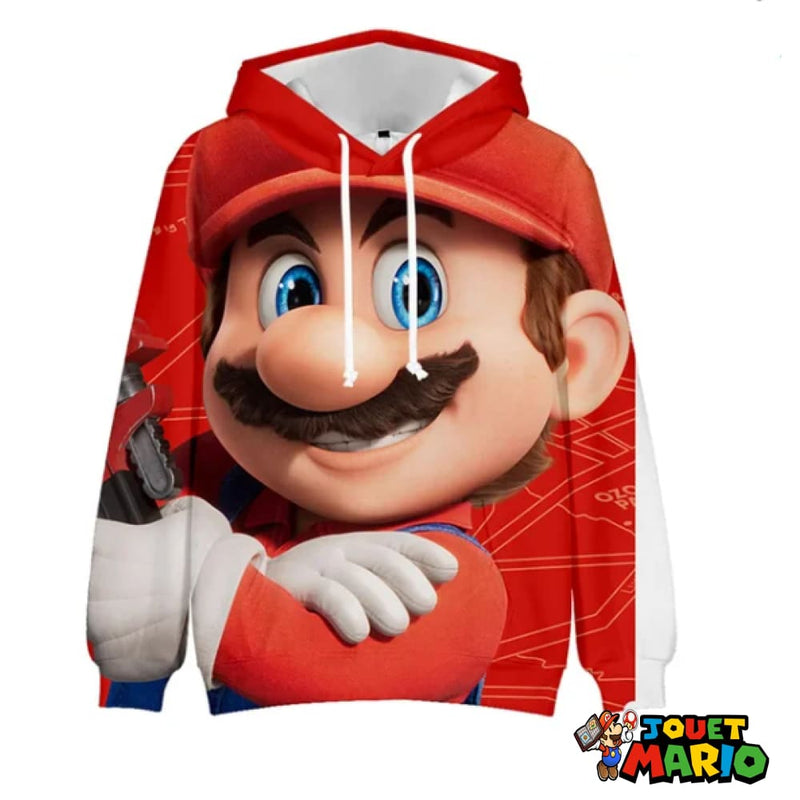 Sweat Capuche 10 Ans Mario