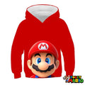 Sweat Capuche Rouge Garcon Mario