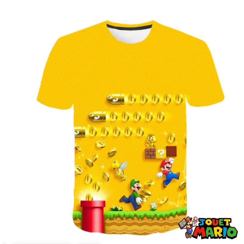 T-shirt Imprimé Mario Or