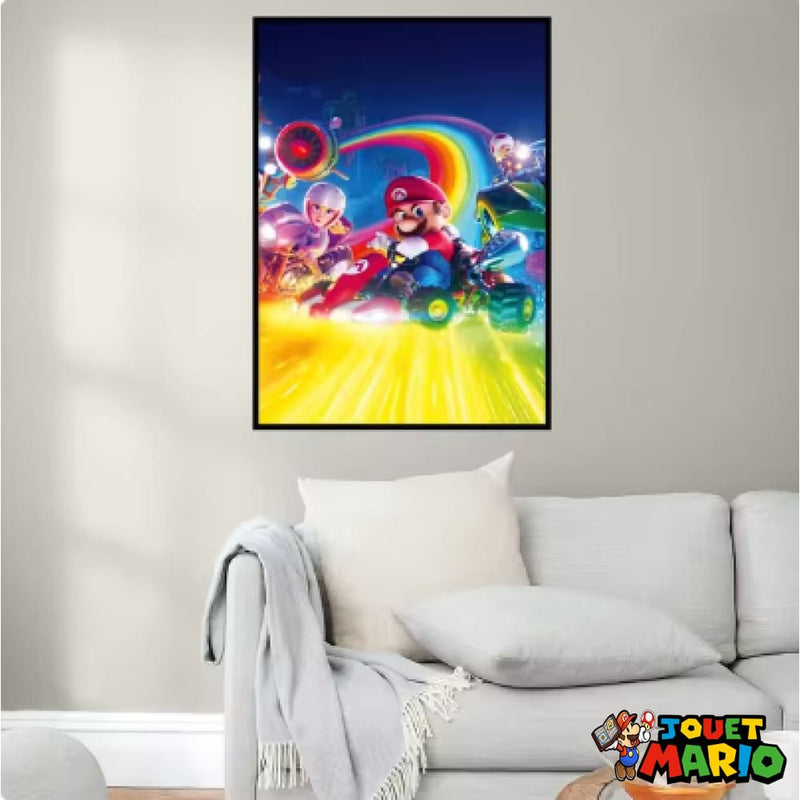 Tableau Art Mural Mario Kart