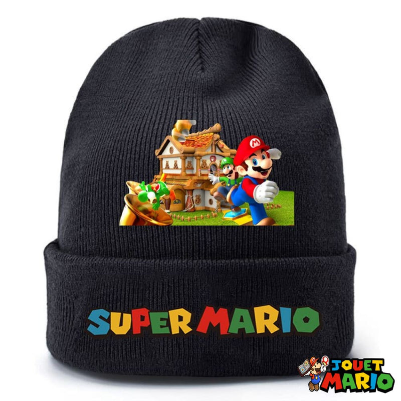 Bonnet Noir Mario et Luigi