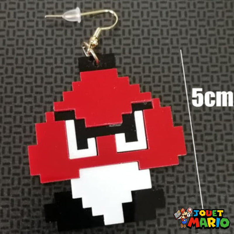 Boucle D’oreille Mario Pixel