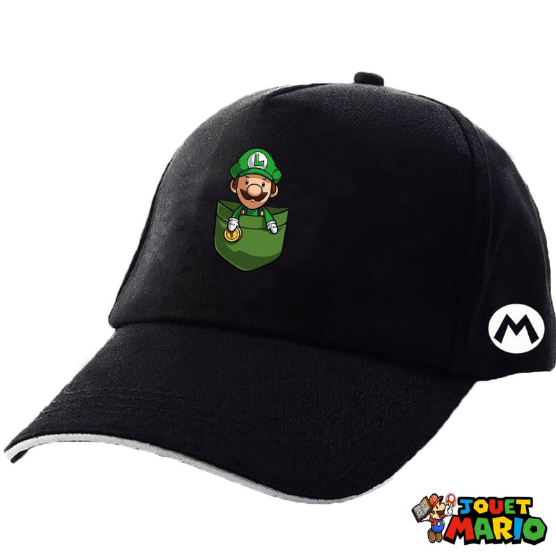 Casquette Noire Baseball Luigi