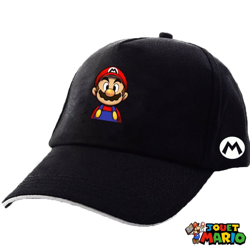 Casquette Noire de Baseball Mario