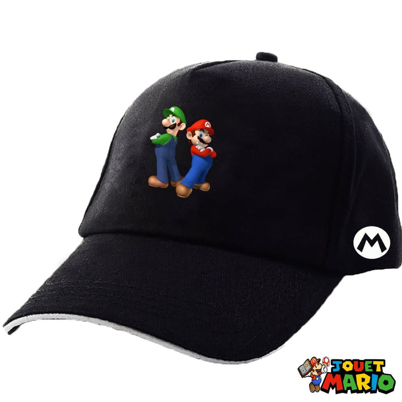 Casquette Noire Mario et Luigi