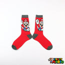 Chaussette Rouge Gris Mario