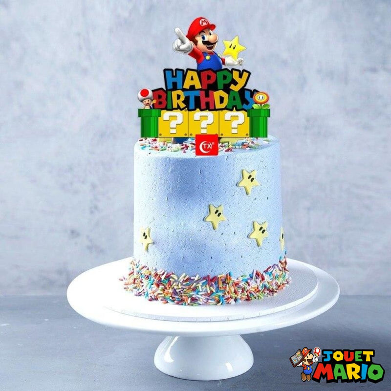 Décoration de Gateau D’anniversaire Super Mario
