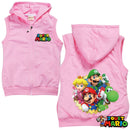 Sweat sans Manche a Capuche Mario